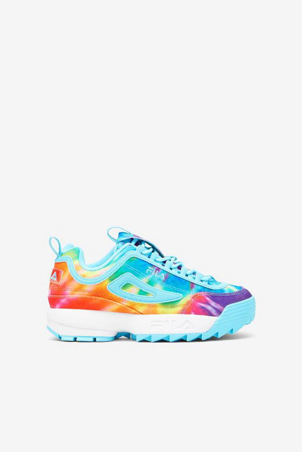 Tênis Fila Rapaz Multicoloridas/Azuis/Branco - Fila Disruptor 2 Tie Dye Portugal Lojas,LTME-85927